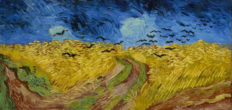 Wheatfield with crows