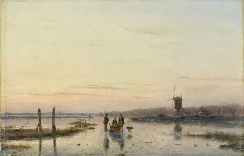 Eisgesicht mit Windmühle